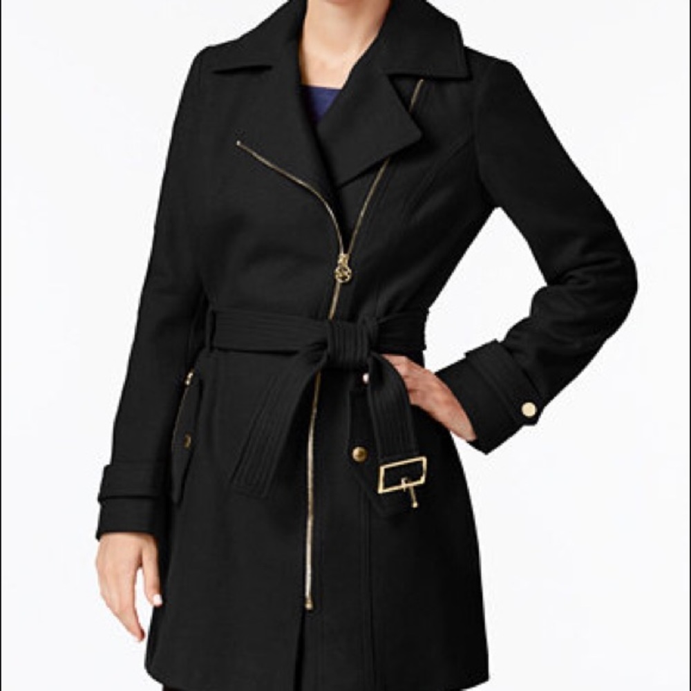 Michael Kors Asymmetrical Walker Coat, brand new